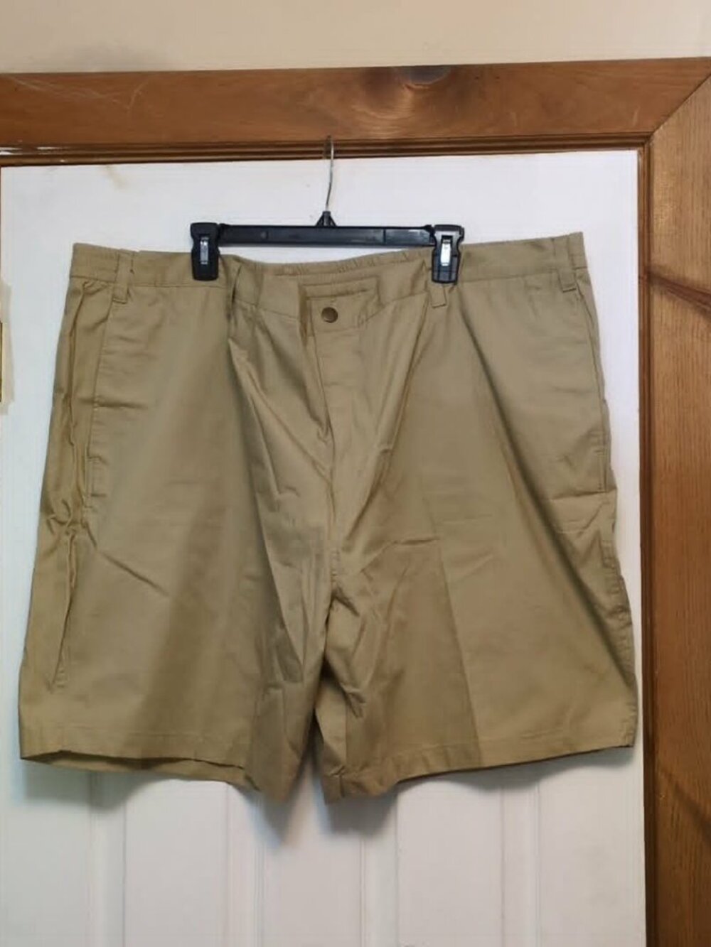 Haband Mens Khaki Cargo Shorts New Sz 54" Cotton Blend Classic Utility Saltwater
